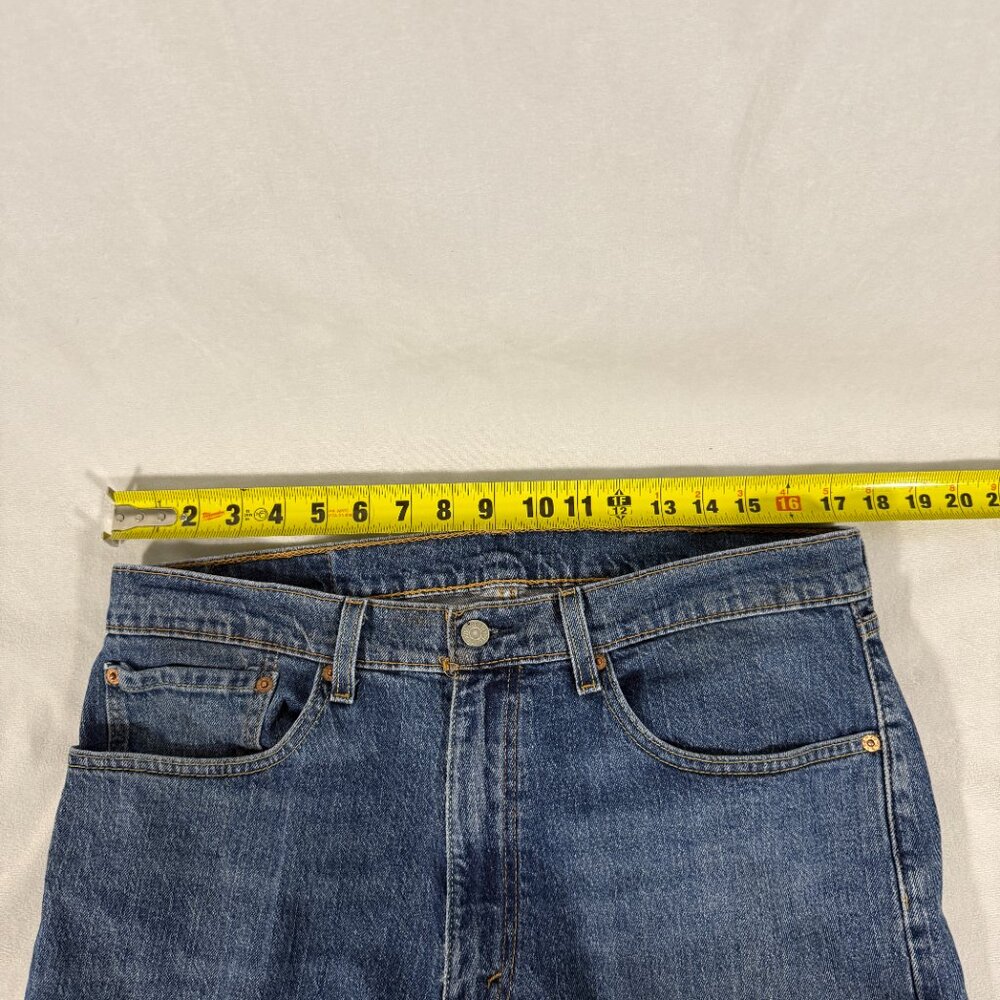 Levis 505 Jeans 36X34 Blue Perfectly Faded - Picture 6 of 10